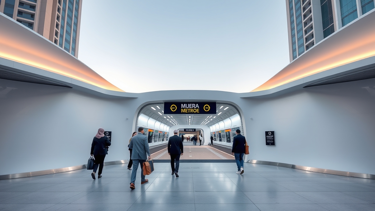 Dubai Metro station on Sheikh Zayed Road
