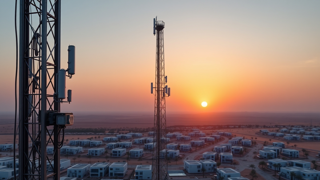 5.5G telecommunications infrastructure in Dubai gated community