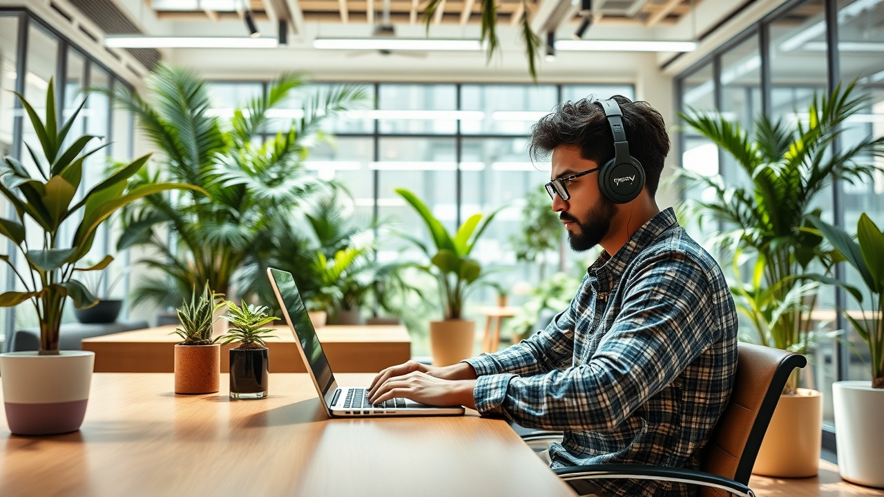 Digital nomad working in Dubai Silicon Oasis