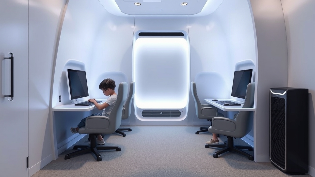 Smart study pod for children in a 2026 serviced apartment