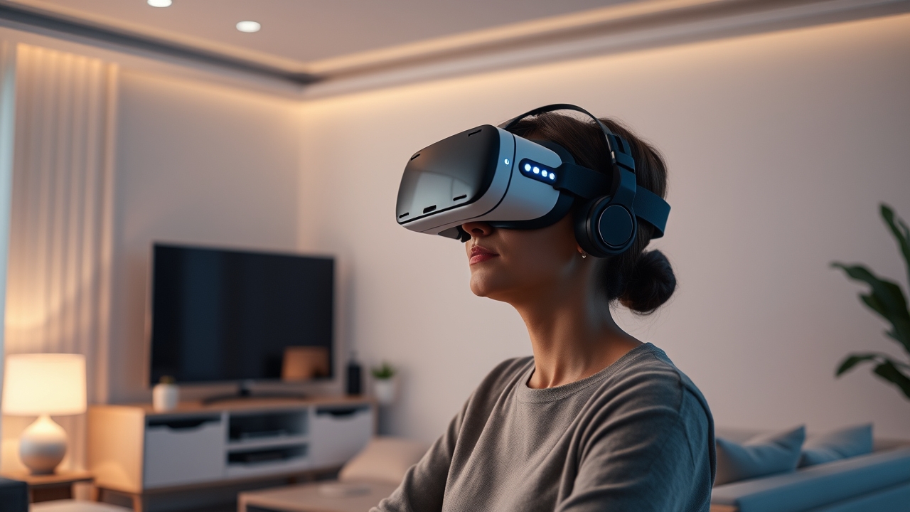 Expat using VR for mental health therapy
