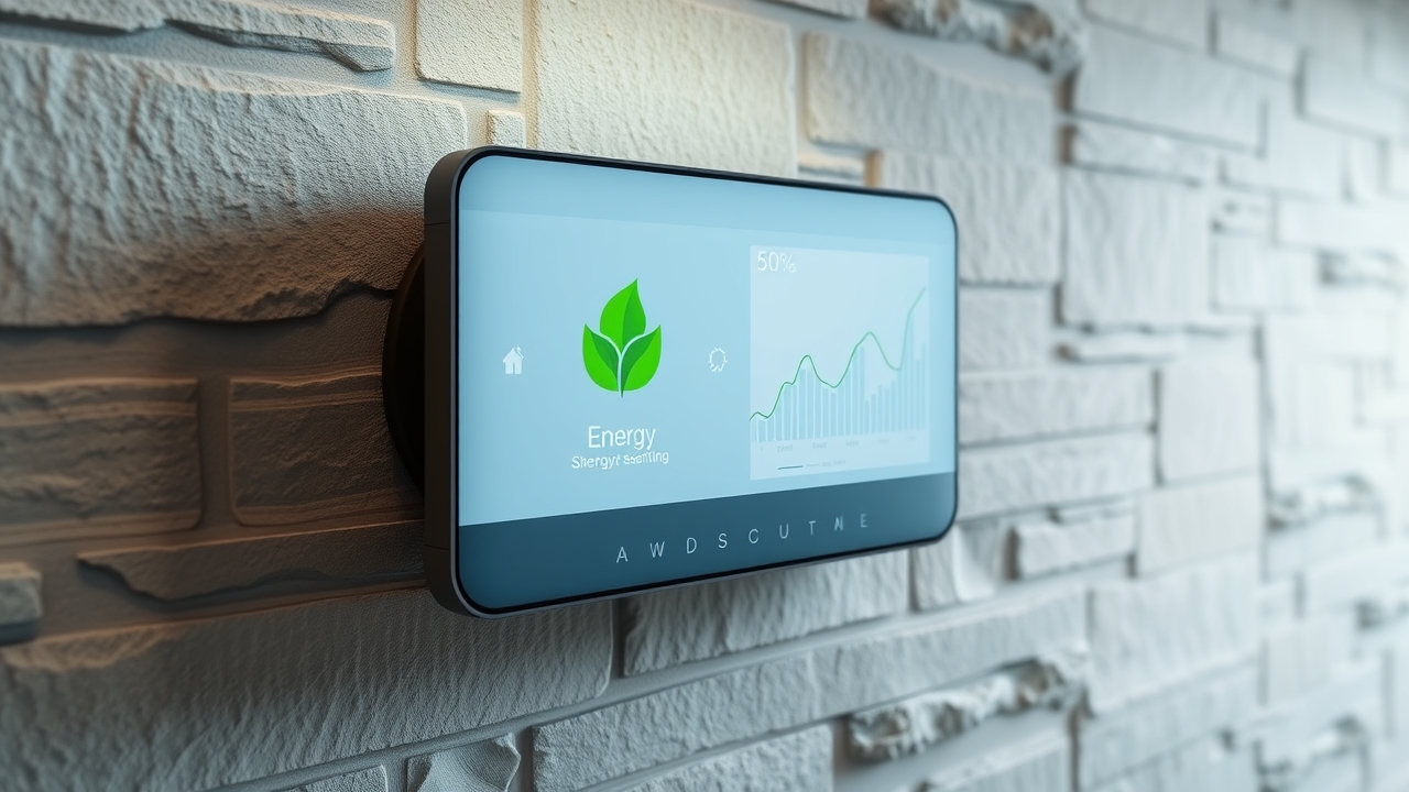 Smart home energy management interface in a modern Dubai apartment.