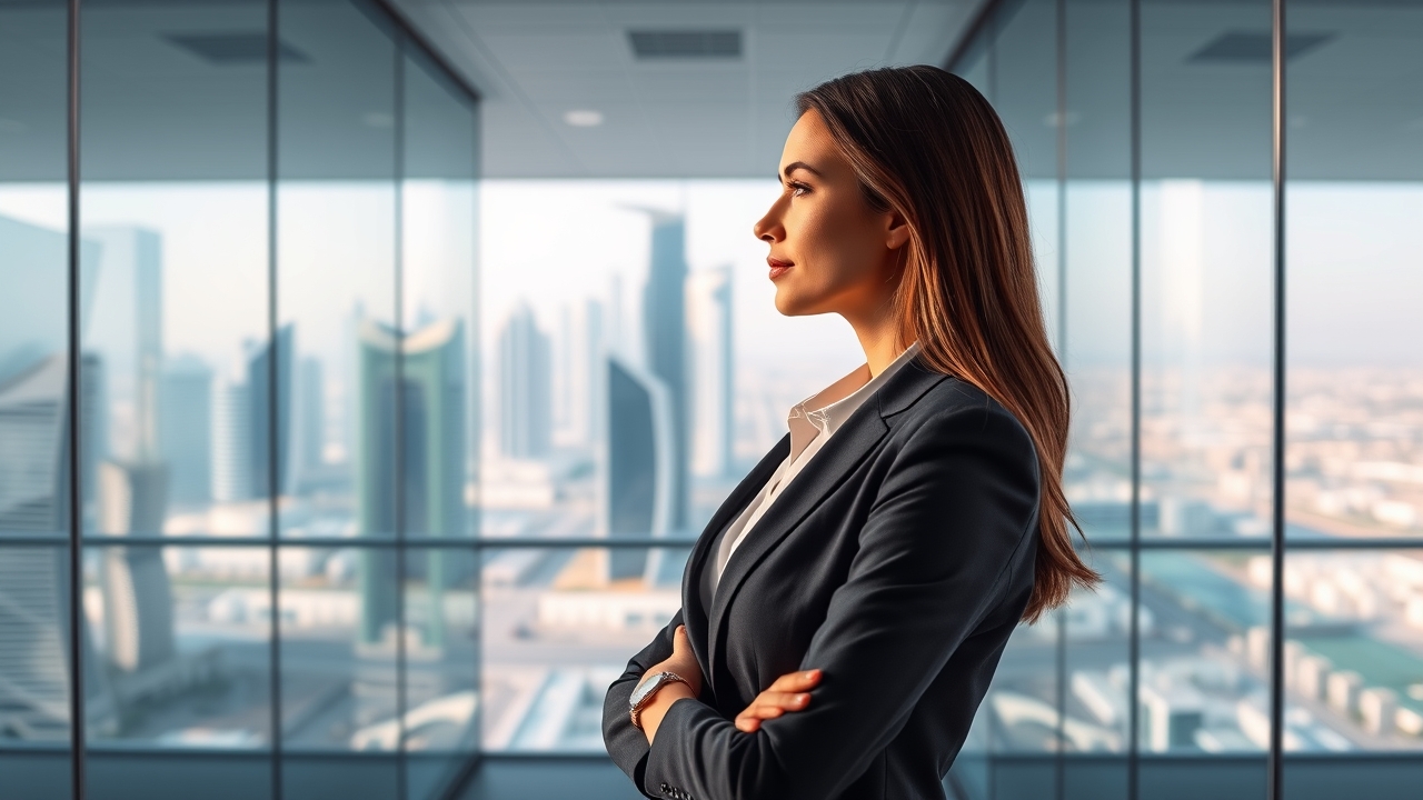 Professional woman in Dubai business district