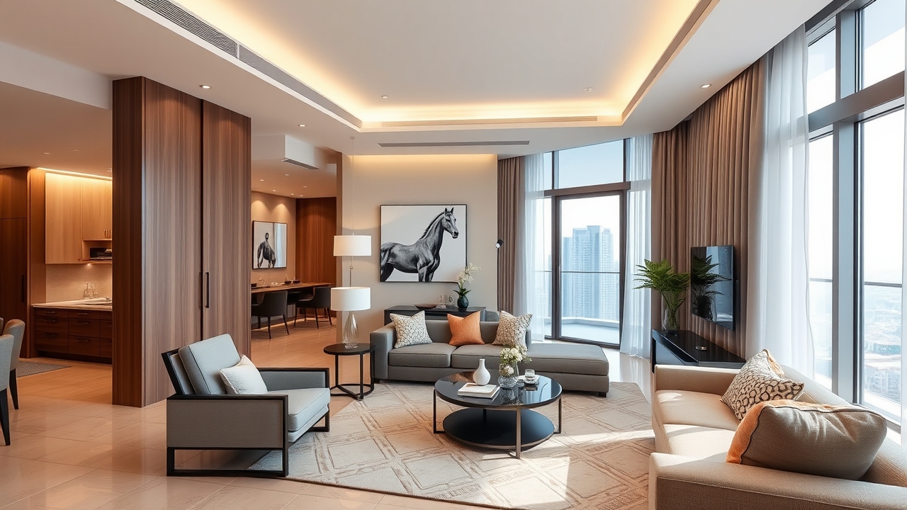 Luxury serviced apartment interior Dubai