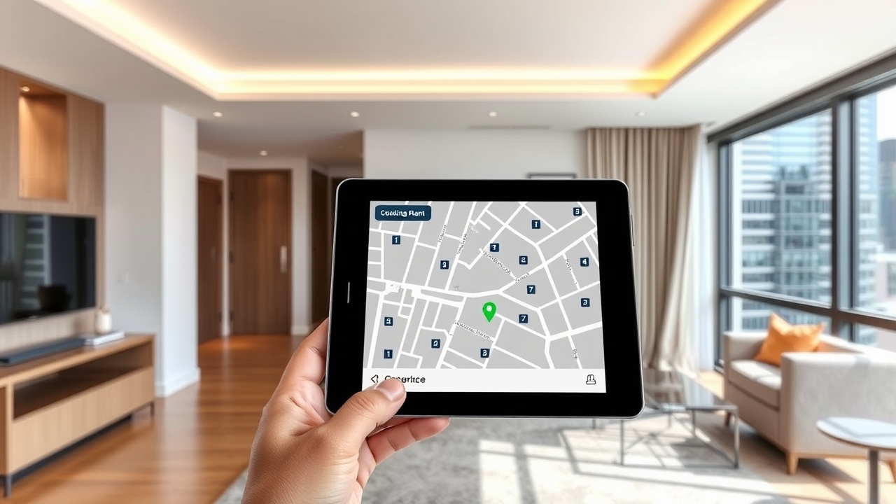 Smart home technology inside a Dubai serviced apartment