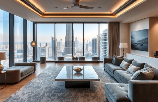 Luxury Dubai apartment with high-end rented furniture