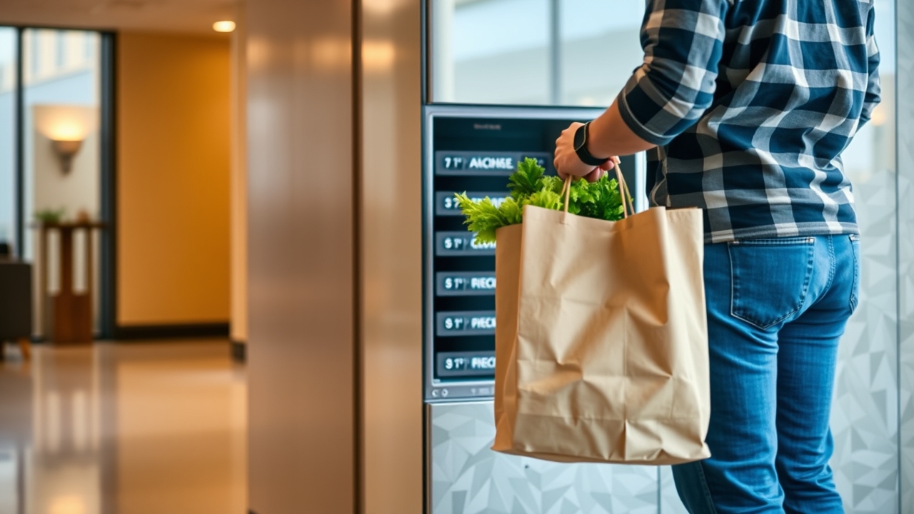 Contactless grocery delivery locker