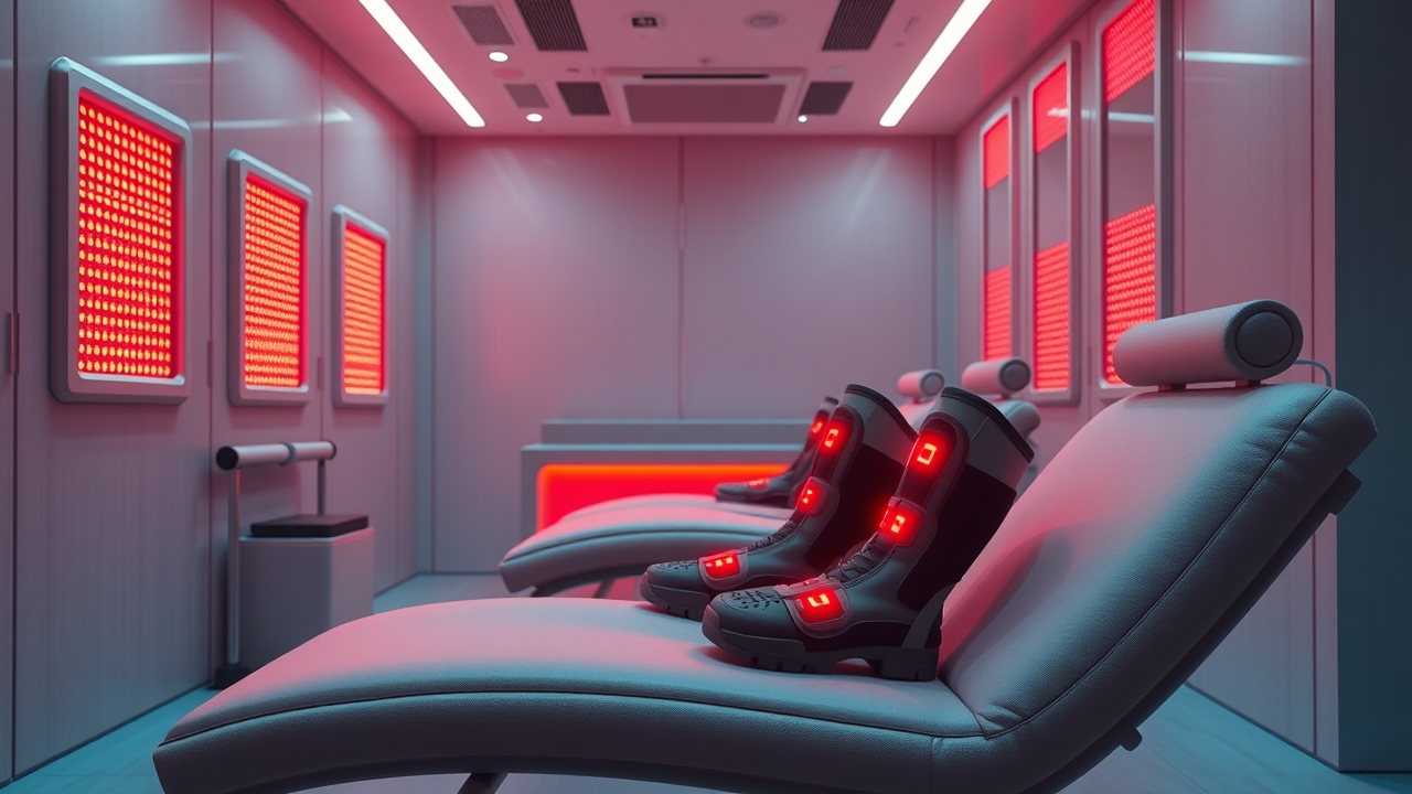 High-tech recovery zone with red light therapy in Dubai