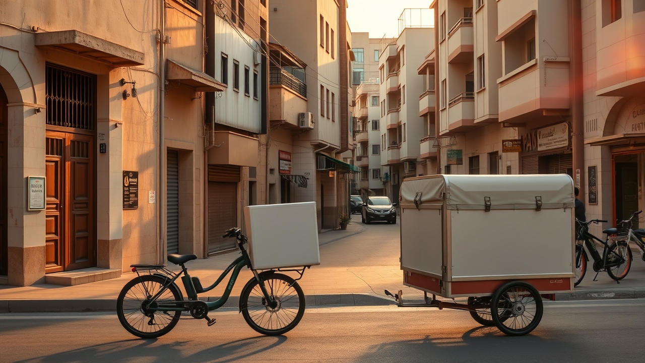 Delivery e-bikes in the Al Karama neighborhood of Dubai