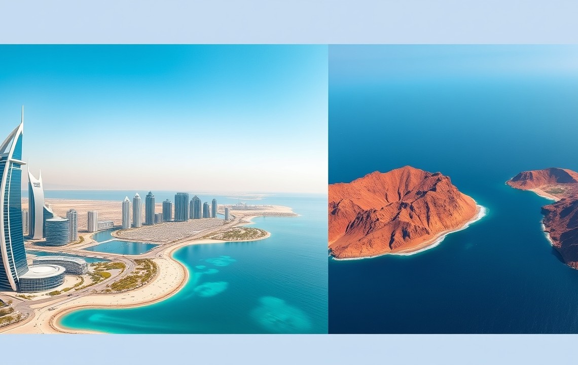 Comparison of Ras Al Khaimah and Fujairah landscapes for nomads