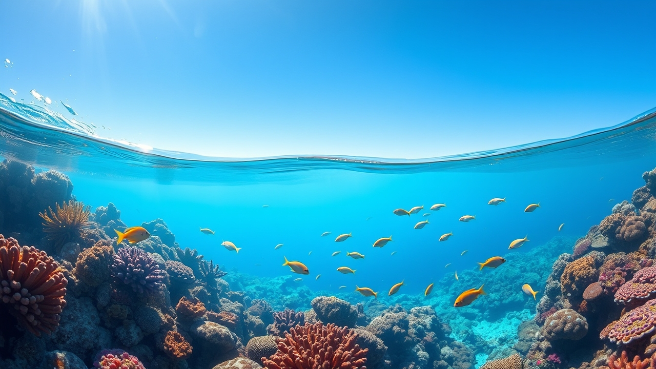Underwater coral and marine life at Snoopy Island Fujairah