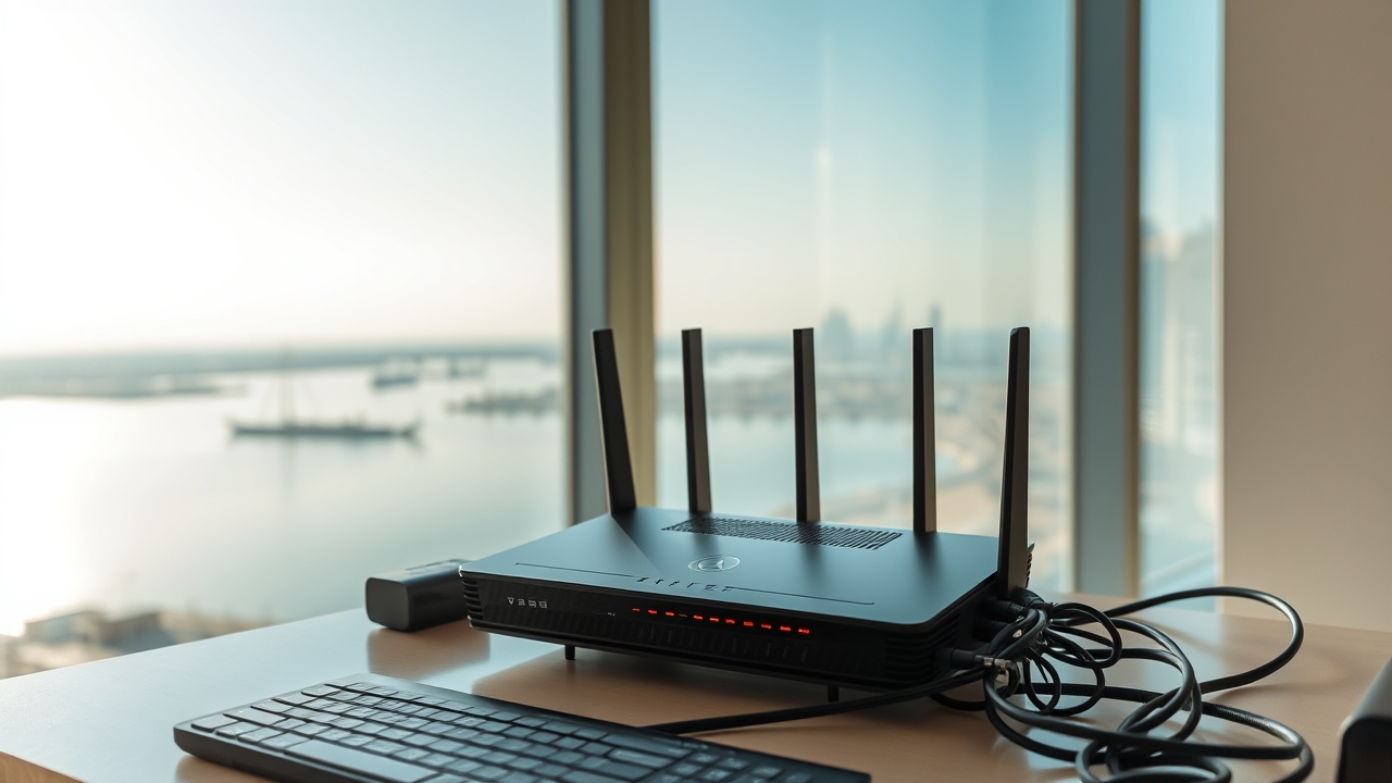 High-speed internet setup in JLT workspace